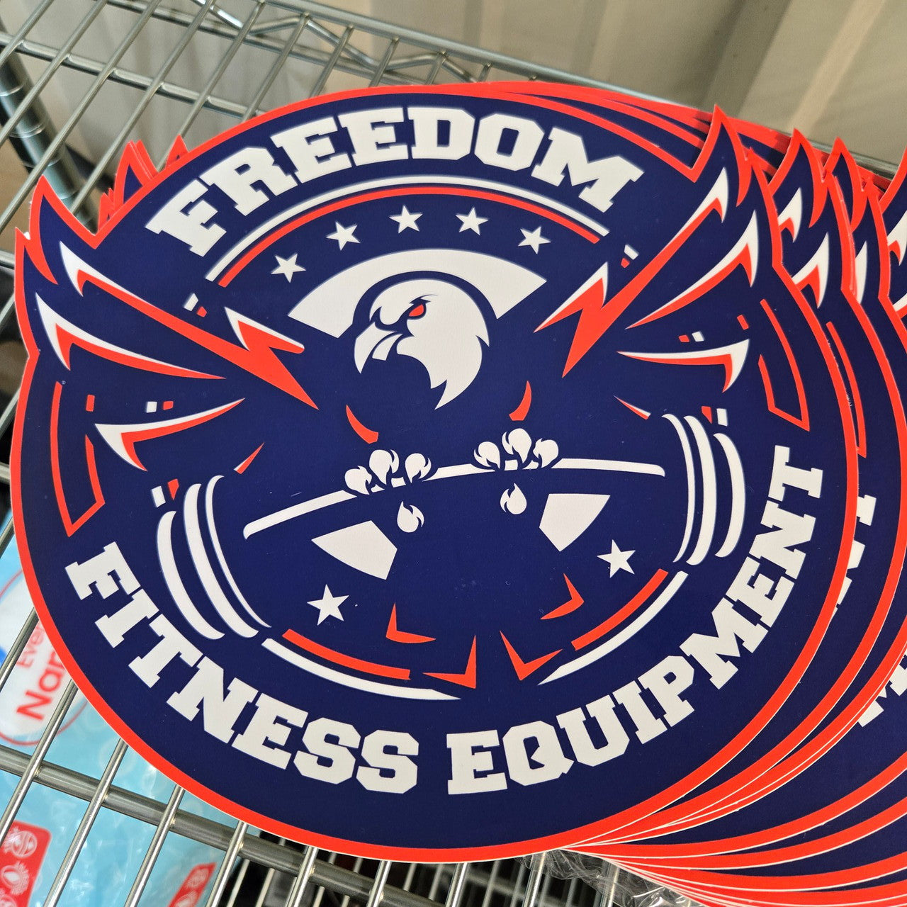 Freedom Fitness Sticker/Bumper Sticker Emblem Logo (12" Large)