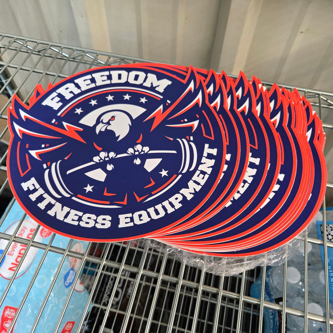 Freedom Fitness Sticker/Bumper Sticker Emblem Logo (12" Large)