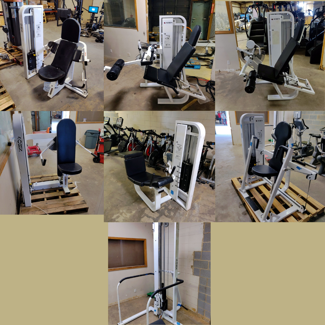 Sohn 7 Piece Strength Circuit Cable Tower/Leg Extension/Leg Curl/Ab/Lateral Raise/Bicep Curl/Chest Press