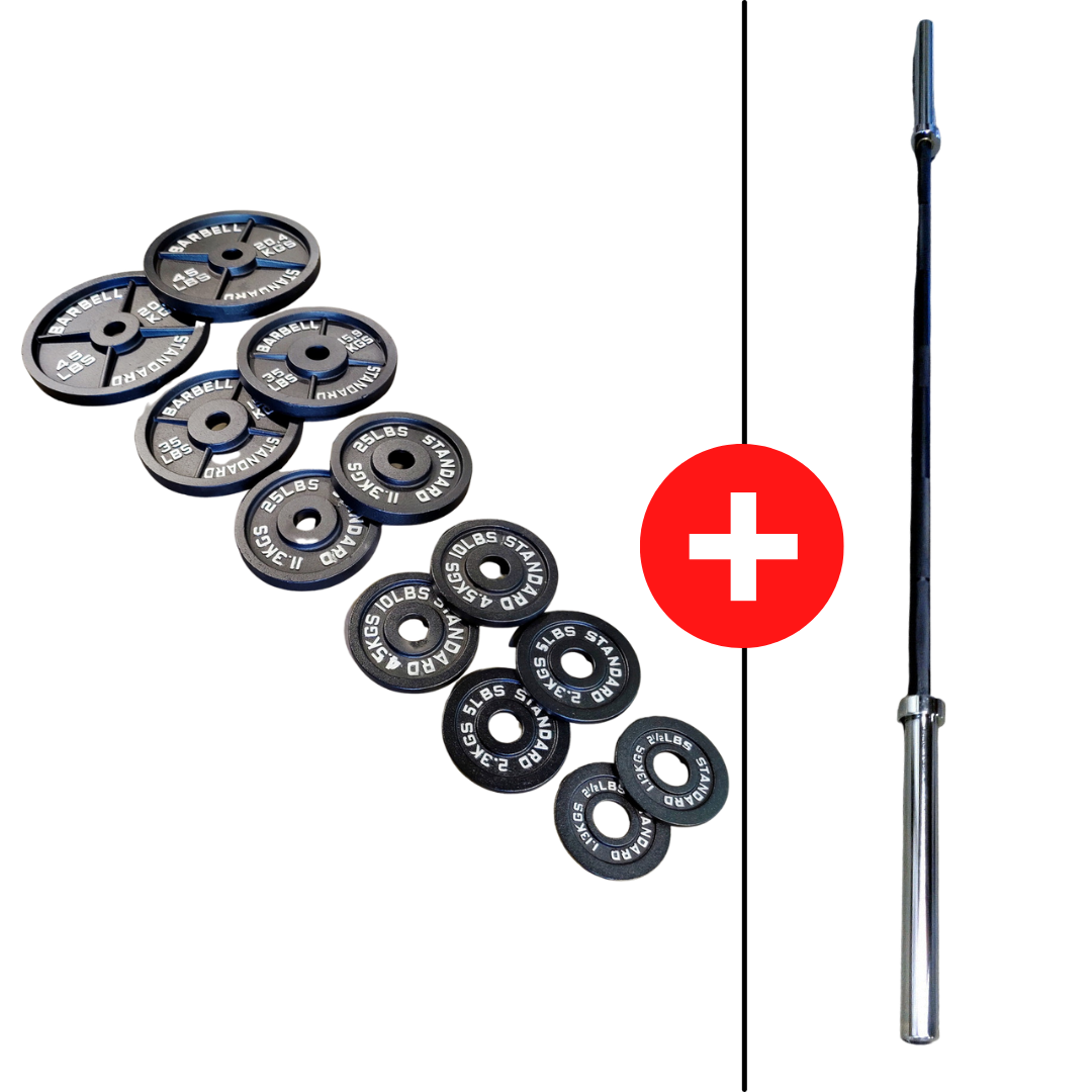 Essentials Olympic Plate Barbell Packages