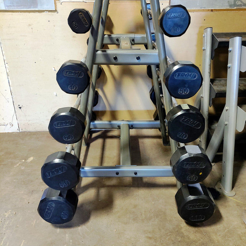 Fixed Barbell Set 20-110lb WITH Storage Rack