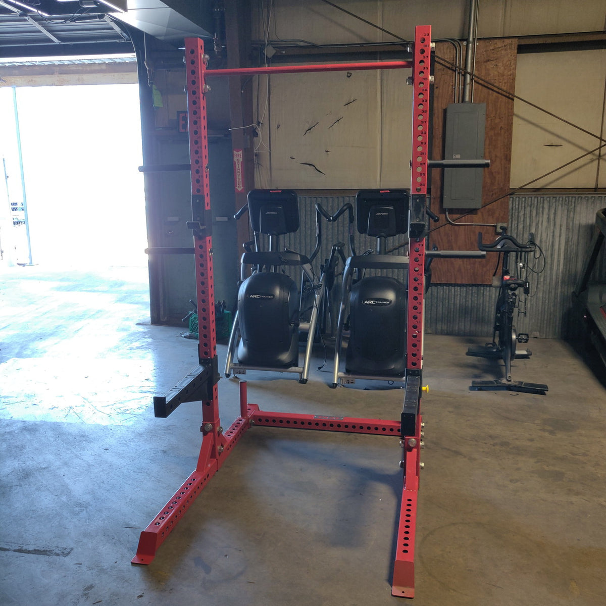 Fray Fitness 2-Post Squat Rack w/ Weight Storage (Need Dims)