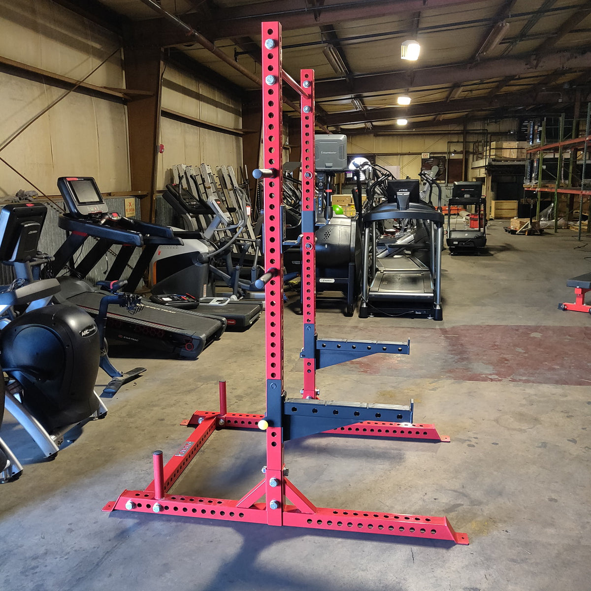 Fray Fitness 2-Post Squat Rack w/ Weight Storage (Need Dims)
