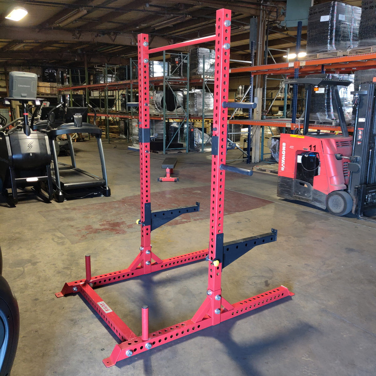 Fray Fitness 2-Post Squat Rack w/ Weight Storage (Need Dims)