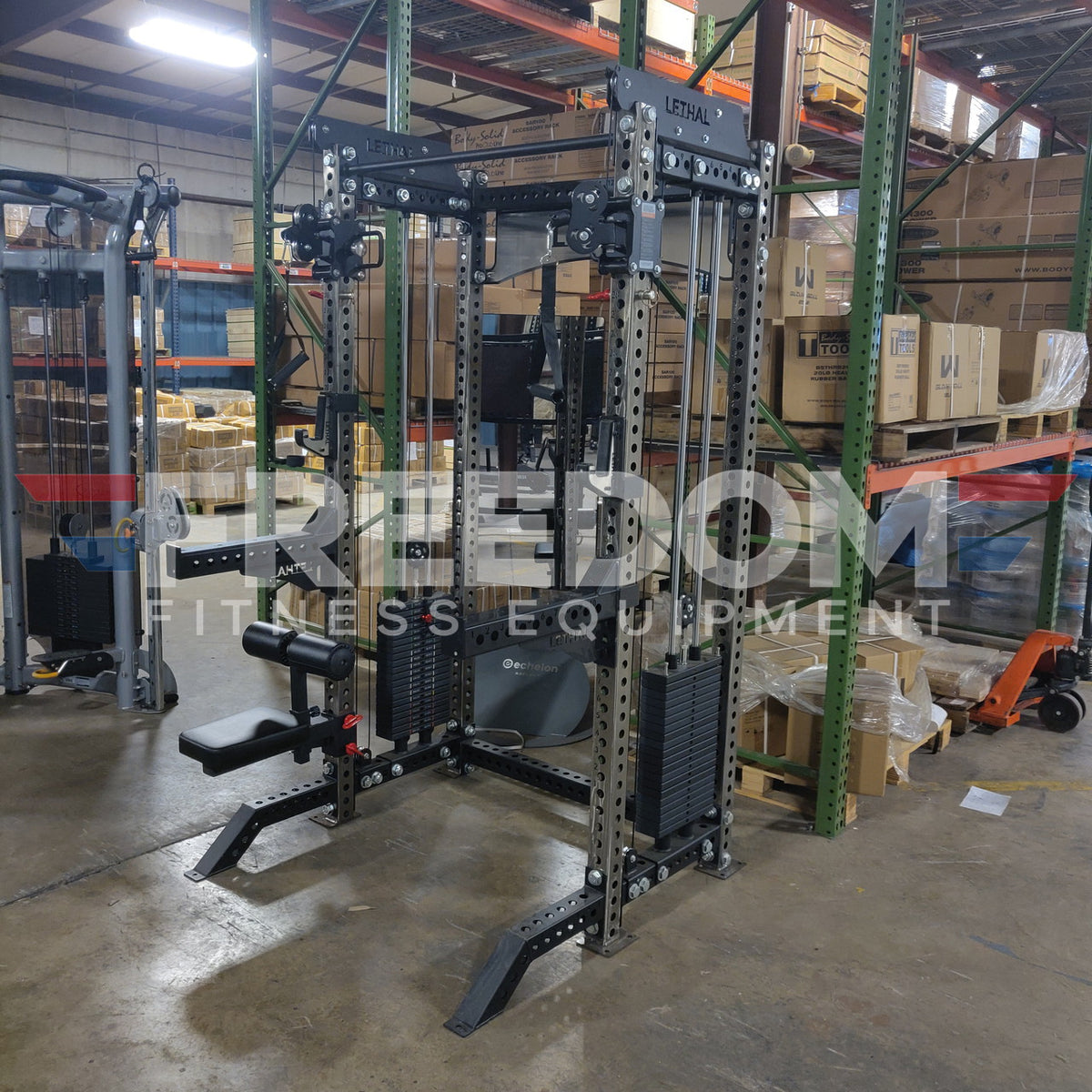 Lethal Fitness Half Rack Functional Trainer Floor Model (Need Dims)