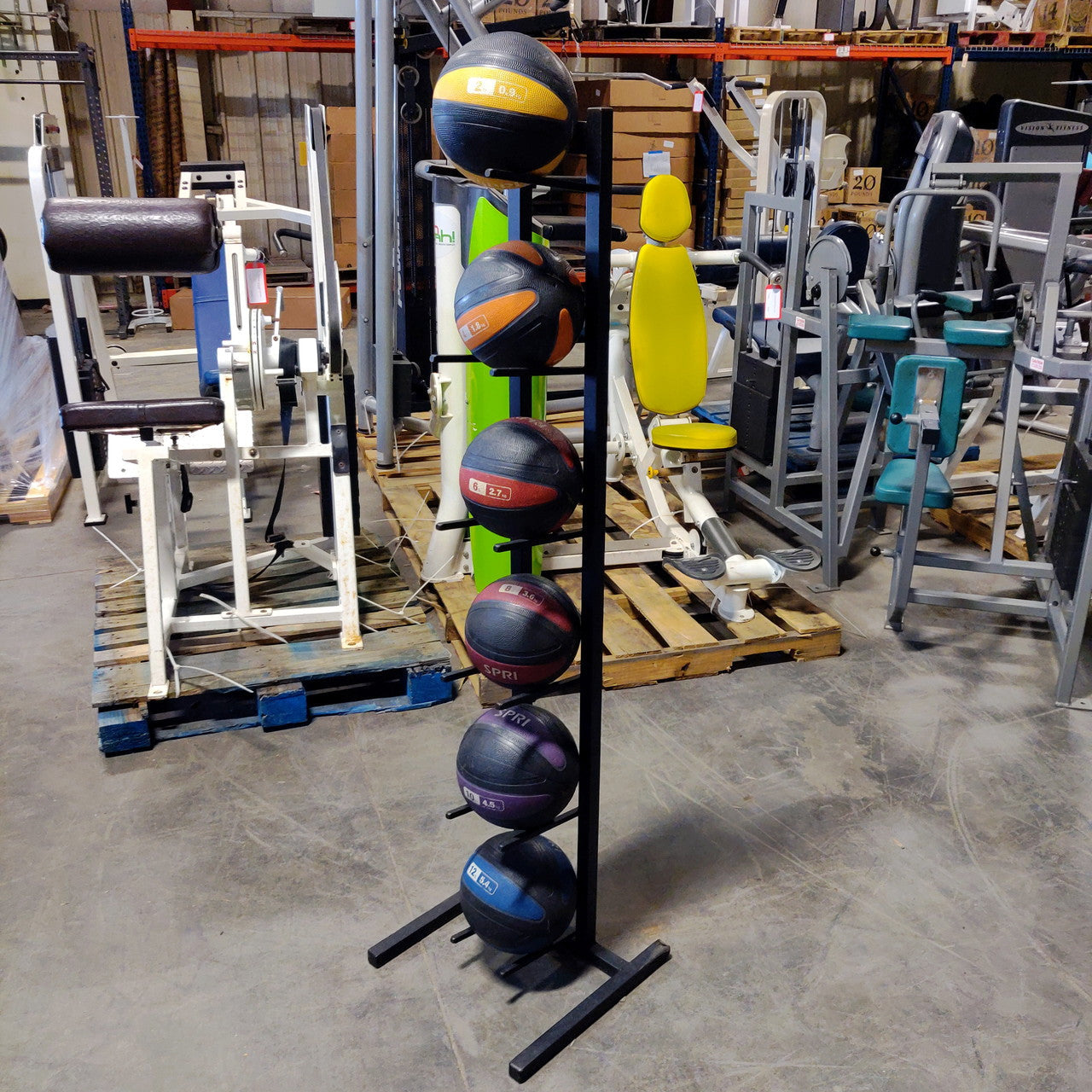 Medball Rack Storage with Medballs Set