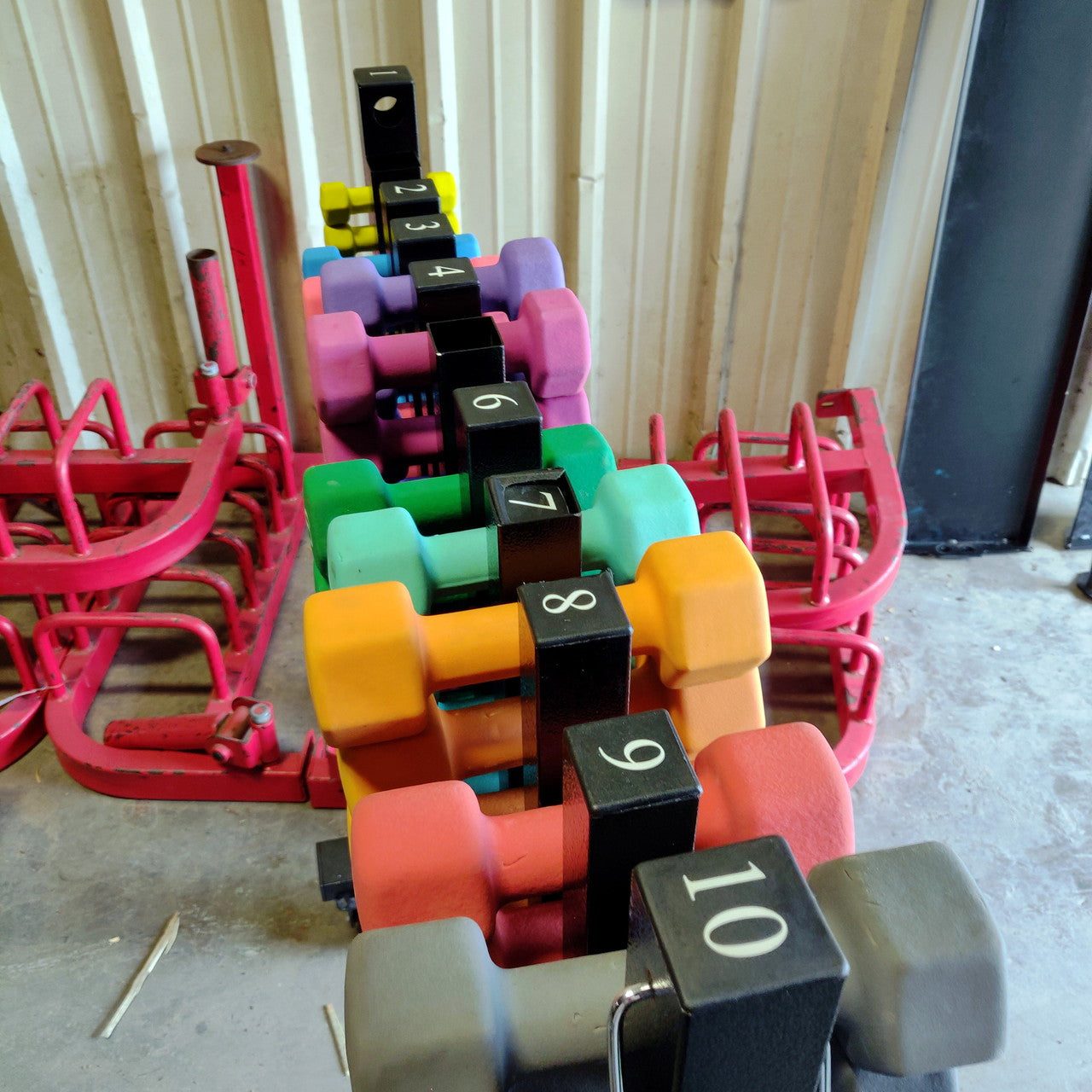 Mobile Neoprene Dumbbell Set Plus Rack