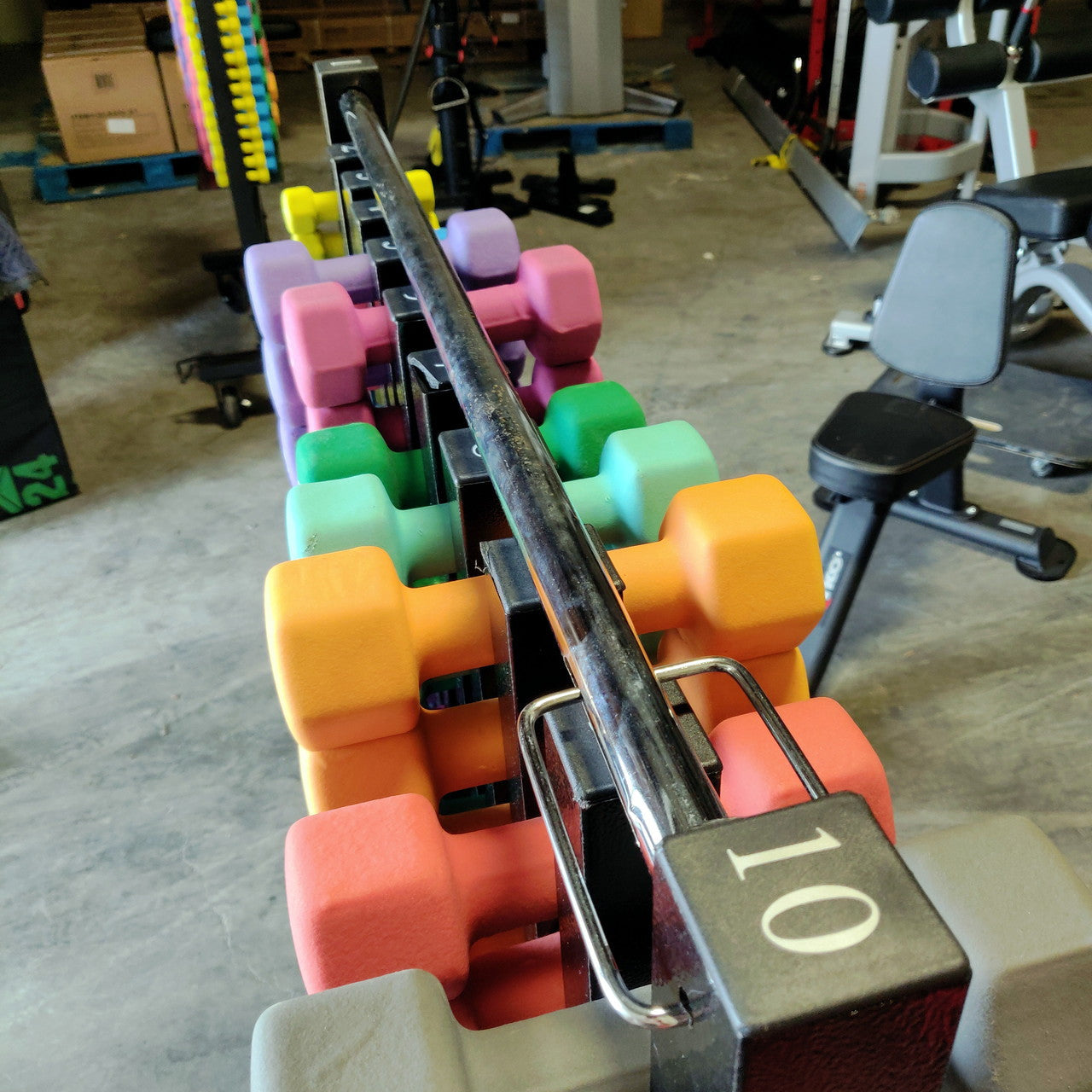 Mobile Neoprene Dumbbell Set Plus Rack