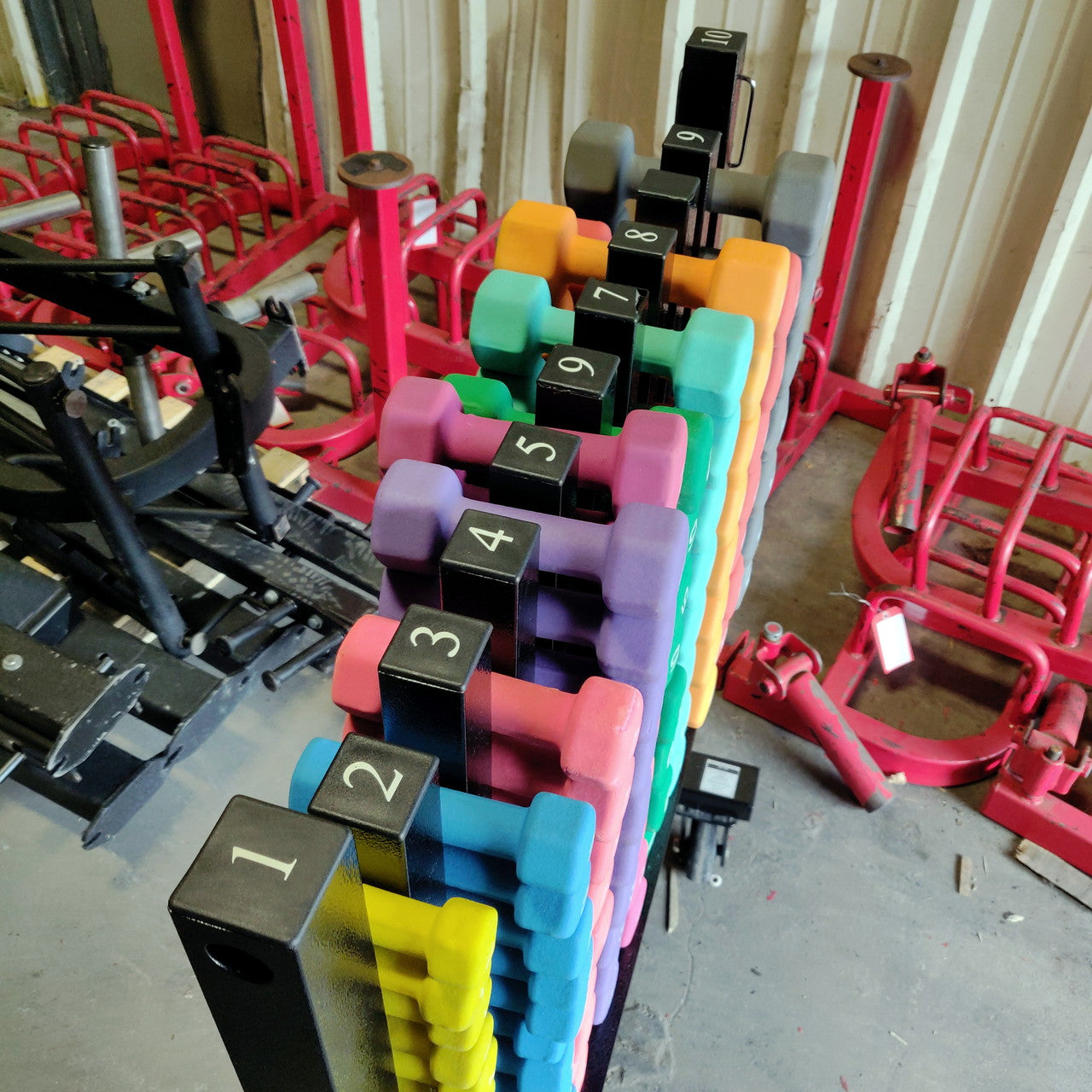 Mobile Neoprene Dumbbell Set Plus Rack