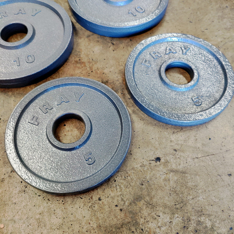 NEW 245lbs Cast Iron Olympic Weight Plate Set