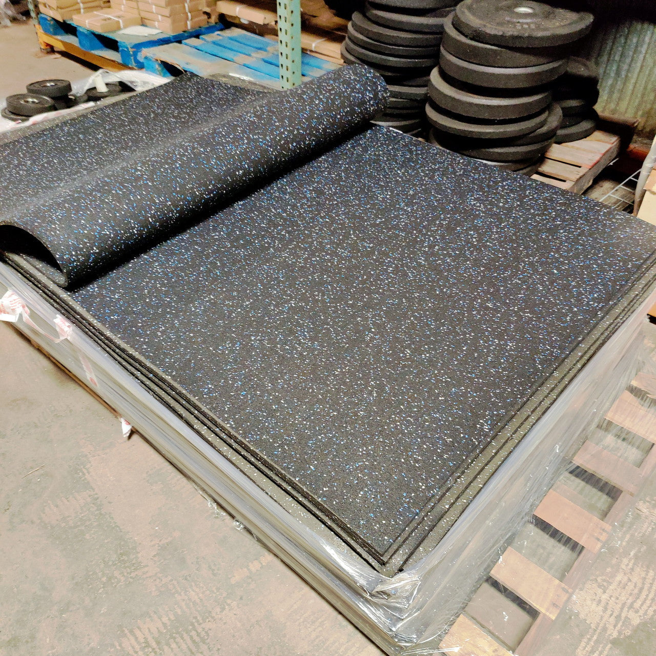 NEW 3/8" Premium Gym Flooring Mats 4' x 6' (Blem)