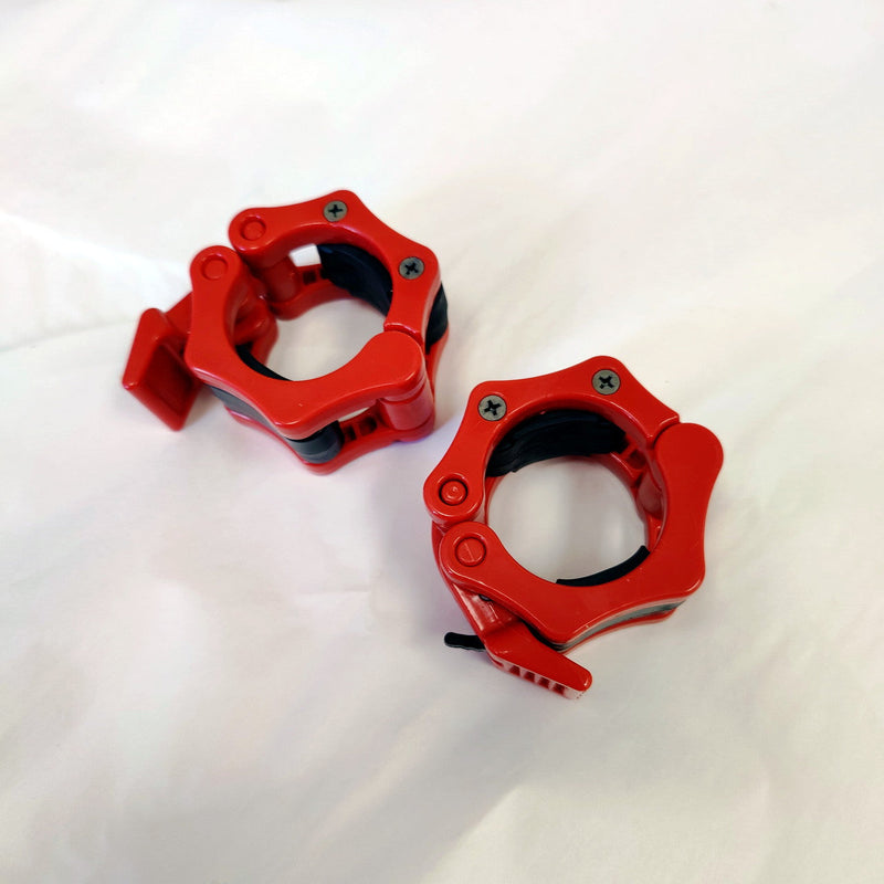 NEW Barbell Lock Collars (Lock-Jaw Style) Red