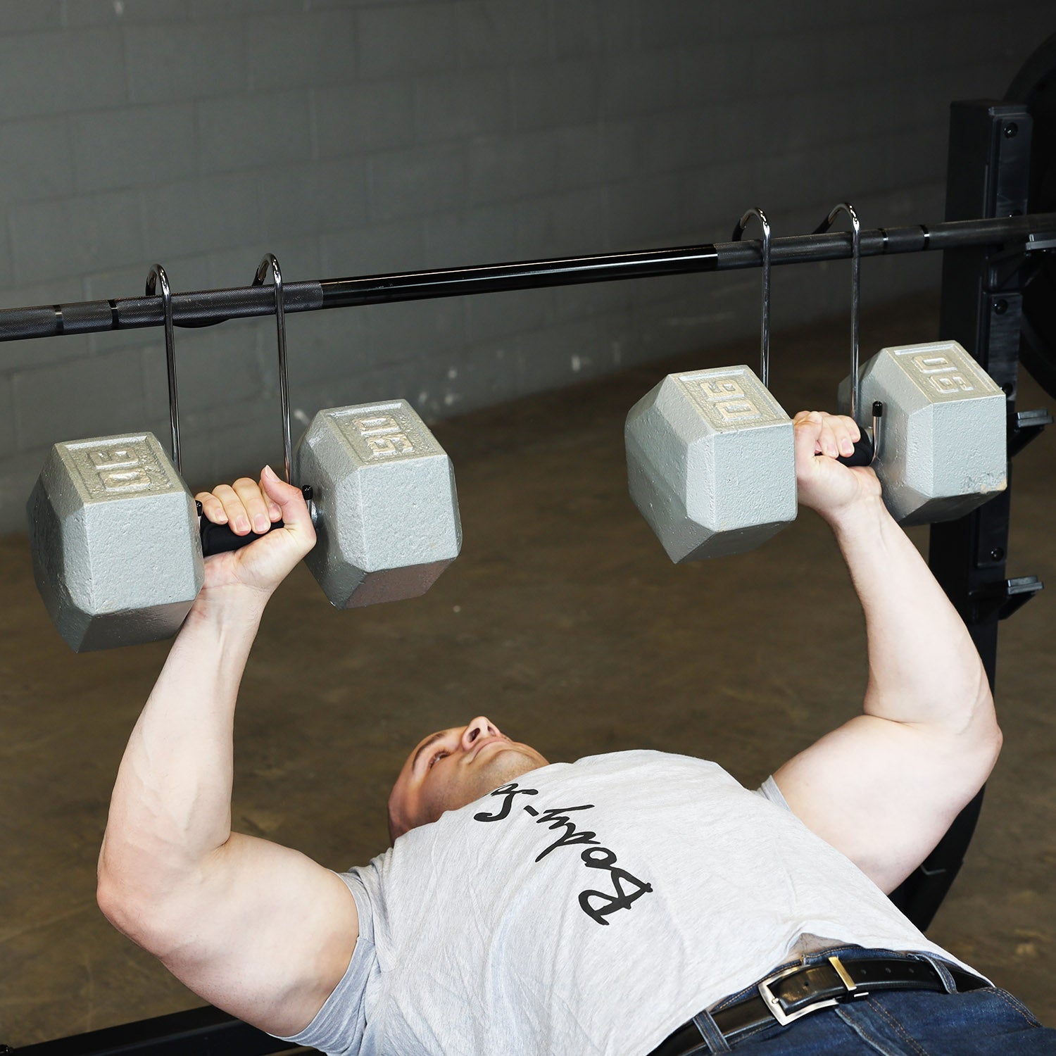 dumbbell fish hook hold Body Solid Dumbbell Spotter Hooks