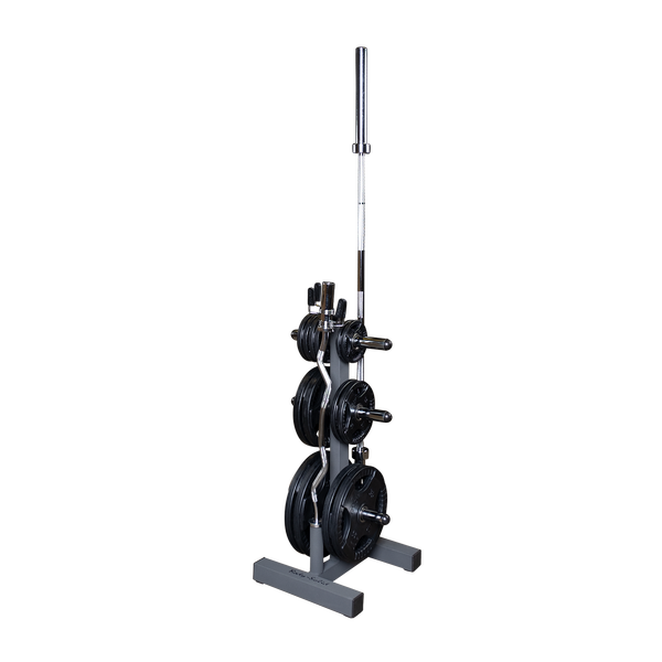 NEW Body Solid Olympic Weight Plate Tree Weight Rack with Barbell Hold