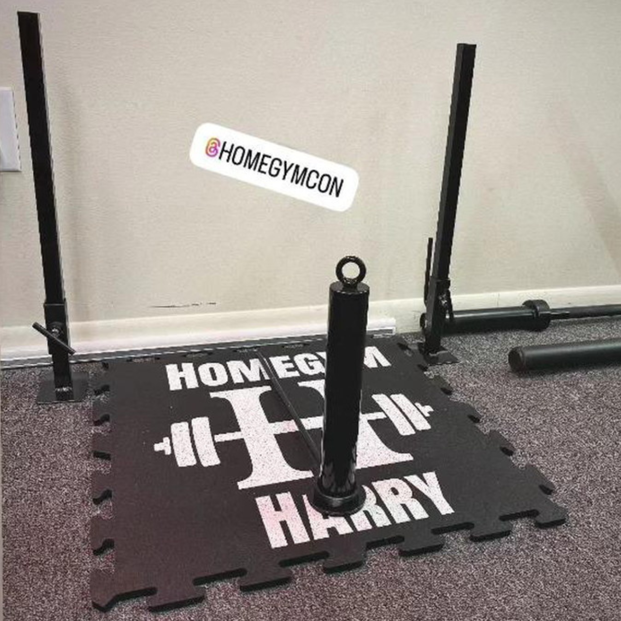 NEW CUSTOM LOGO Hammer Clad Premium Rubber Floor Tiles – Interlocking Gym Flooring with Custom Branding