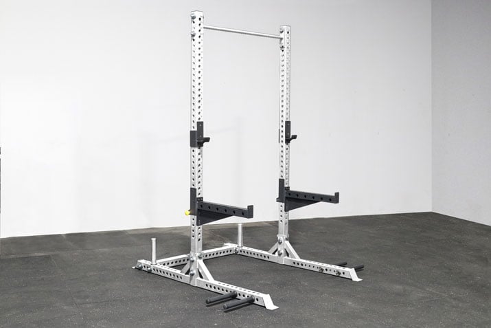 NEW Commercial Half Rack 3x3" Squat Rack with 1" Holes (Multiple Colors) White