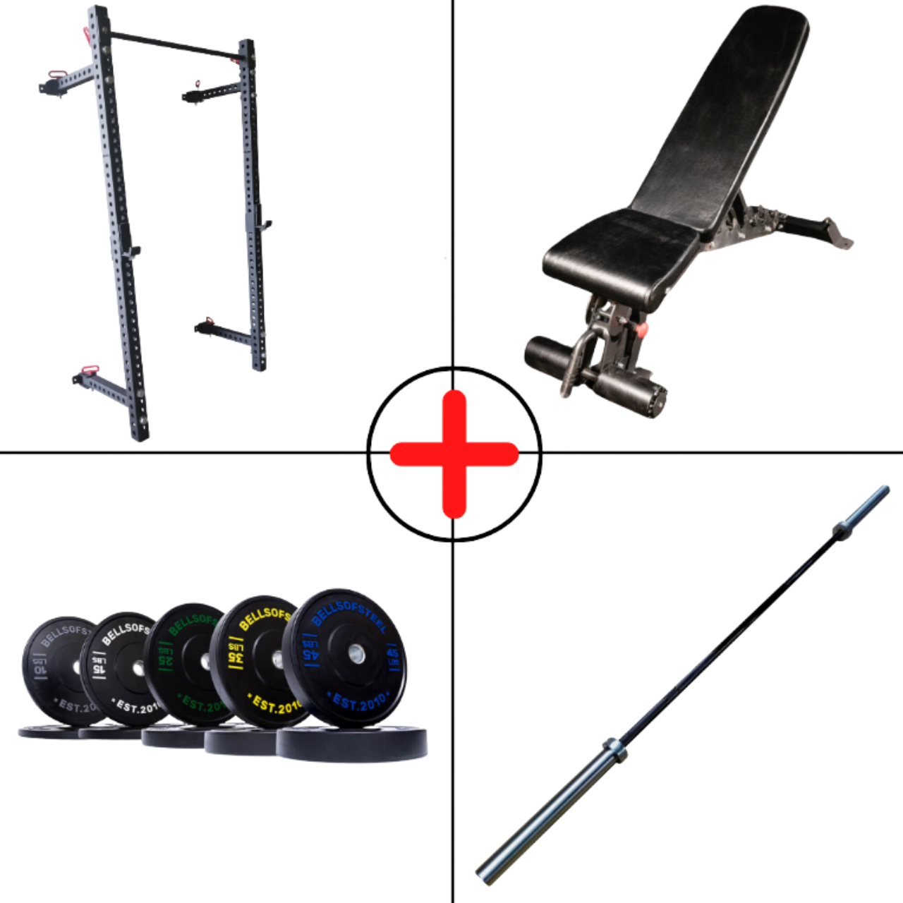 NEW Compact Bumper Plate Home Gym Package