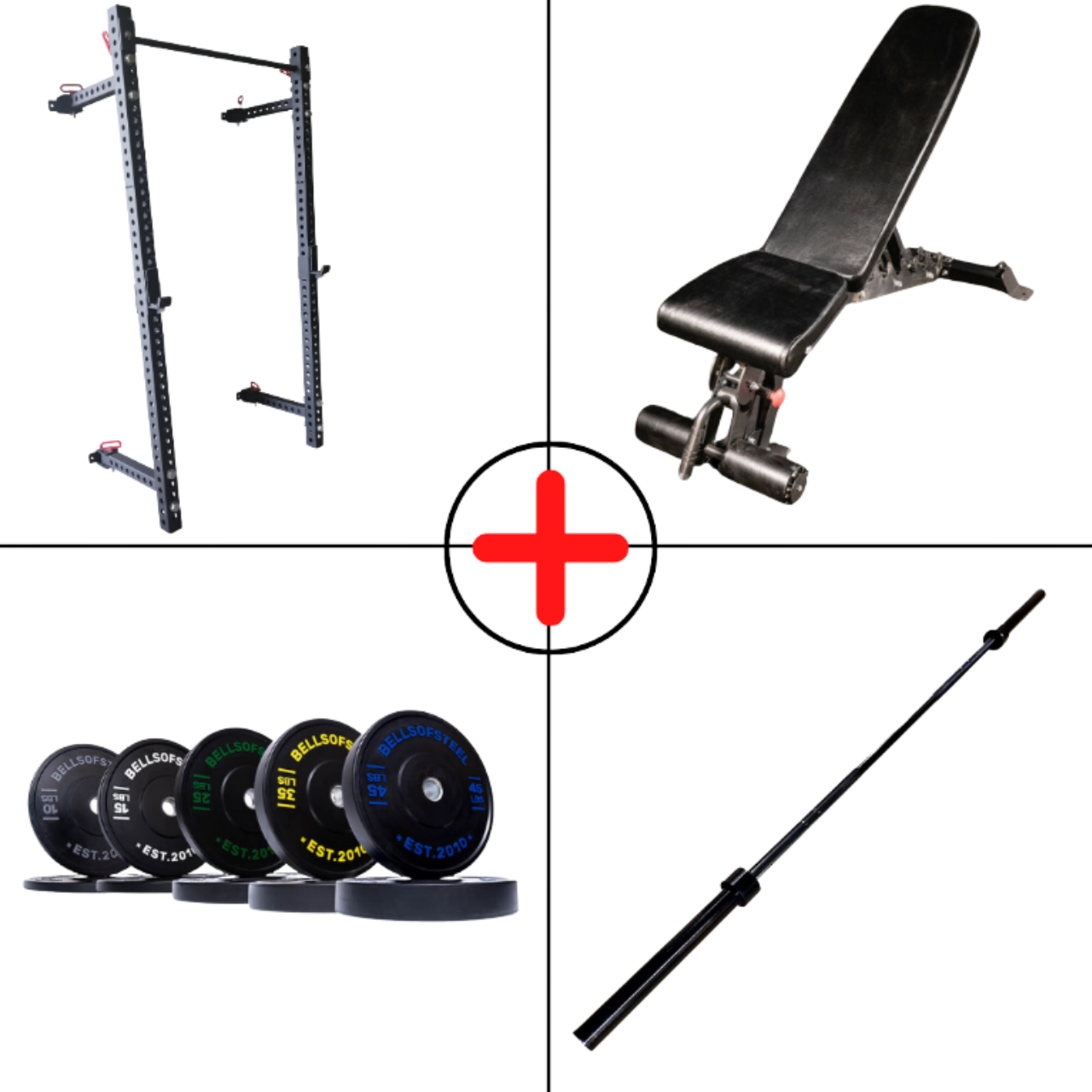 NEW Compact Bumper Plate Home Gym Package
