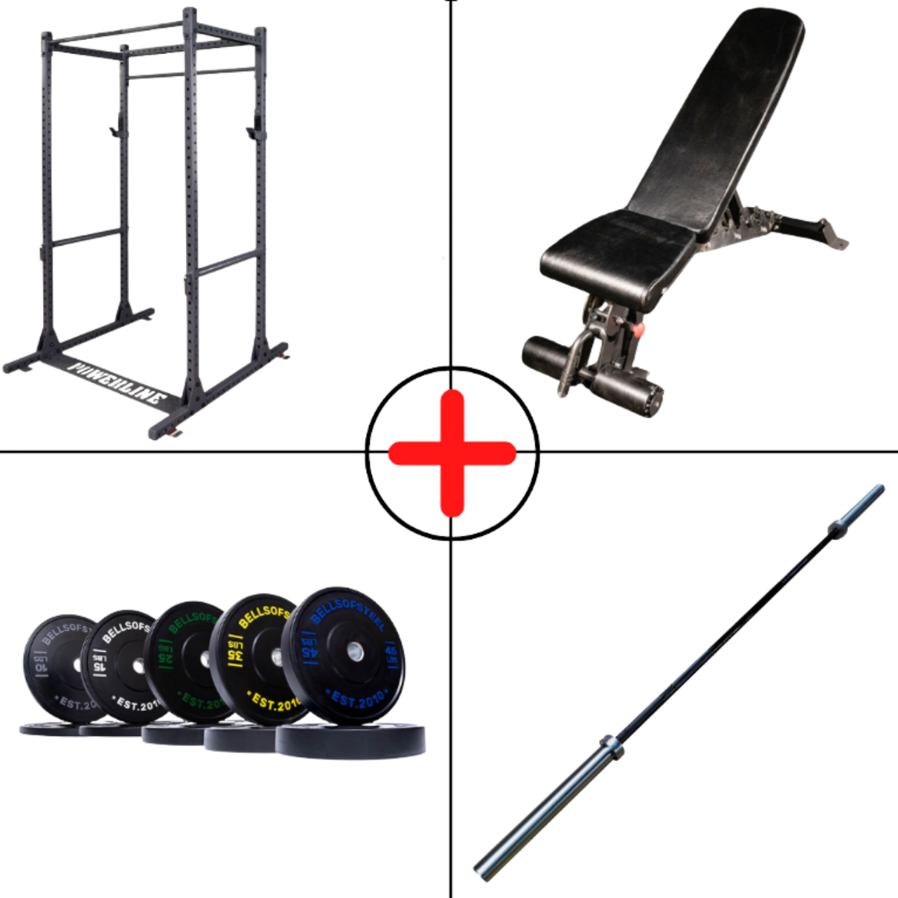 NEW Complete Bumper Plate Home Gym Package