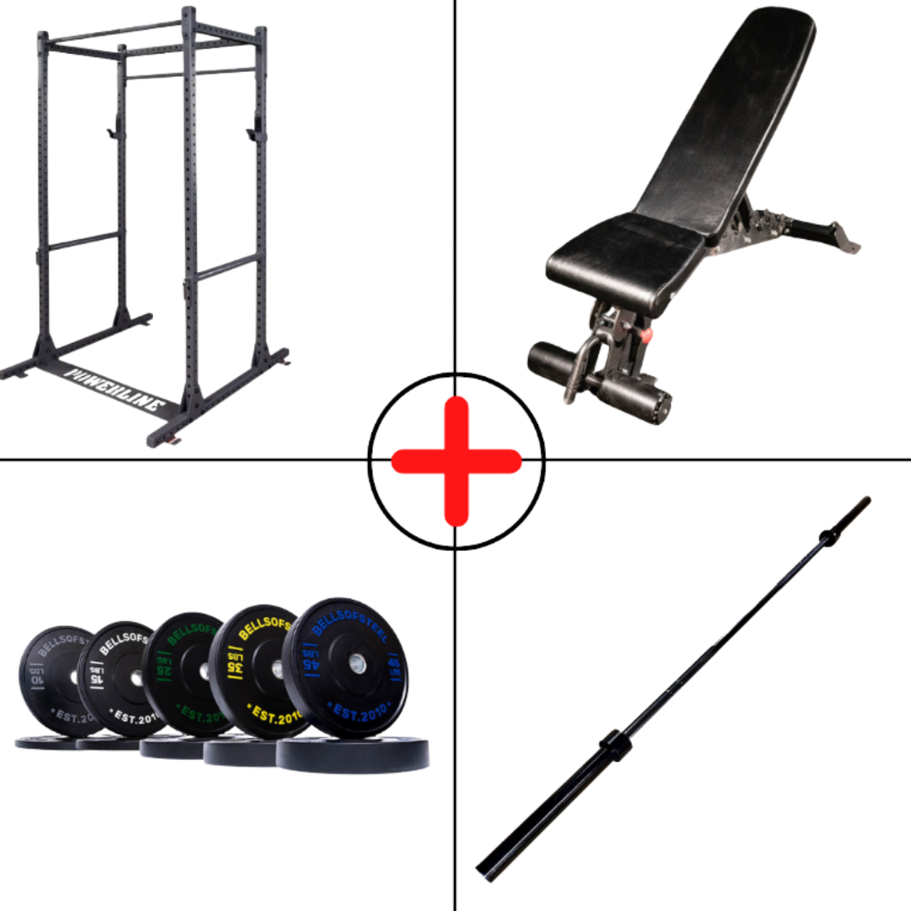 NEW Complete Bumper Plate Home Gym Package