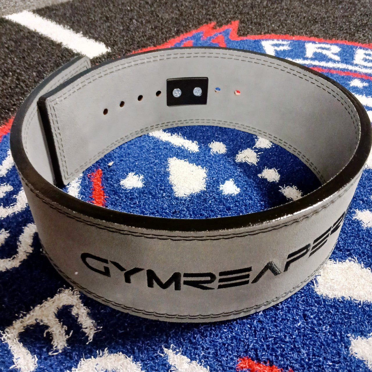 NEW GymReapers 10 mm Lever Belt W/ Lever Buckle Attachment in Gray Size Medium