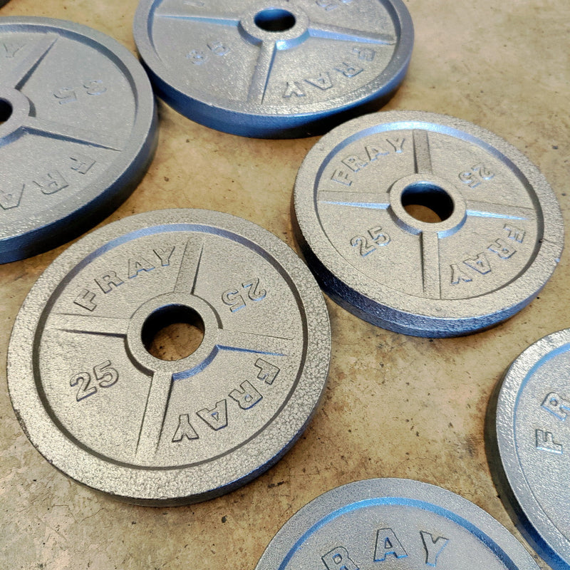 NEW Individual Cast Iron Weight Plates 2.5-45lb 25lb Pair