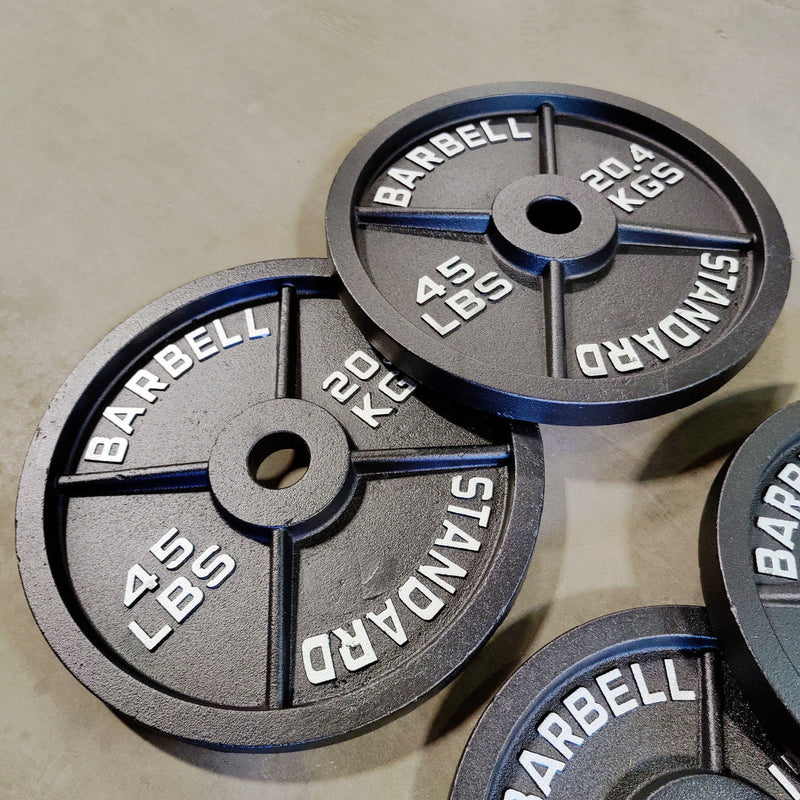 NEW Individual Cast Iron Weight Plates Olympic Weights Oldschool