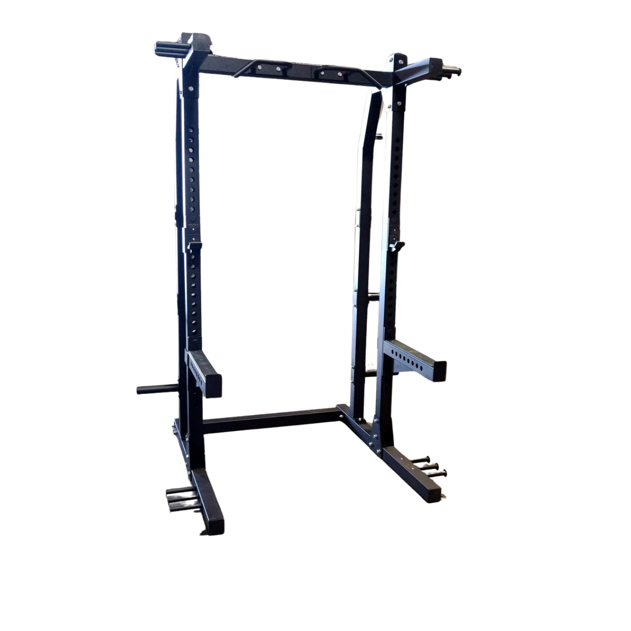 NEW Lethal Fitness Half Rack Squat Rack with Band Pegs, Storage