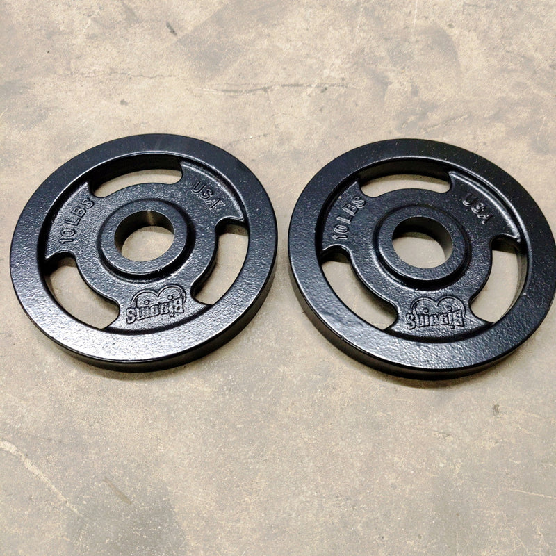 NEW Olympic Iron Weight Plates and Weights Machined Made in USA 10lb Pair