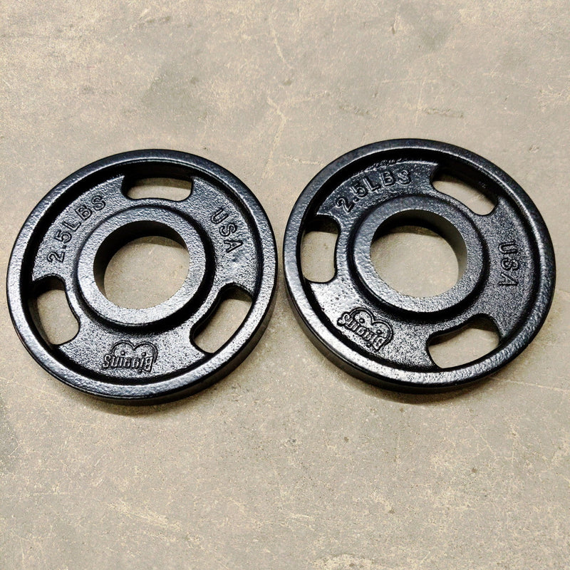 NEW Olympic Iron Weight Plates and Weights Machined Made in USA 2.5lb Pair