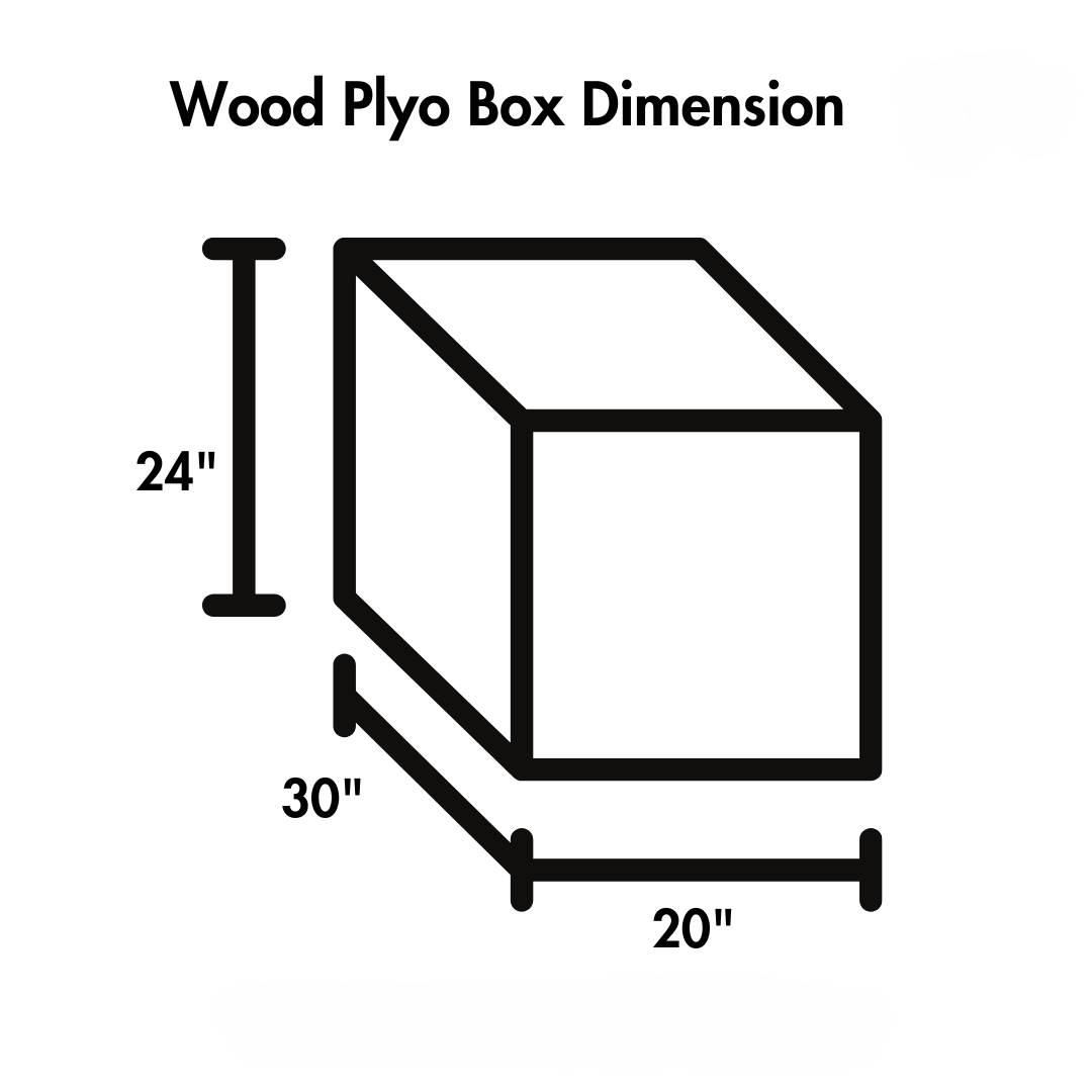 NEW Wood Plyo Box 20/24/30" Flippable Multifunctional