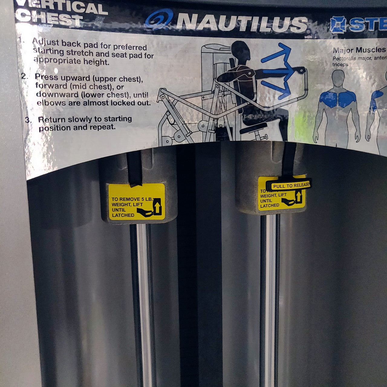 Nautilus Vertical Chest Press Nautilus Adjustable Steel Series