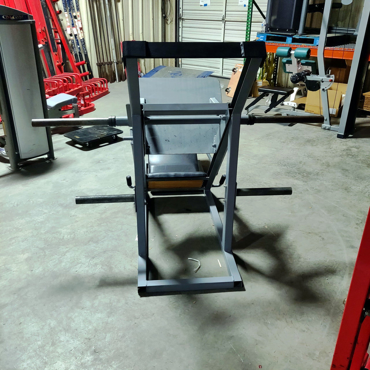 Plate Loaded Leg Press with Weight Storage