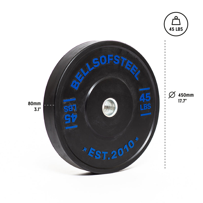 Premium Olympic Bumper Plates Dead Bounce with Contrast Colors 