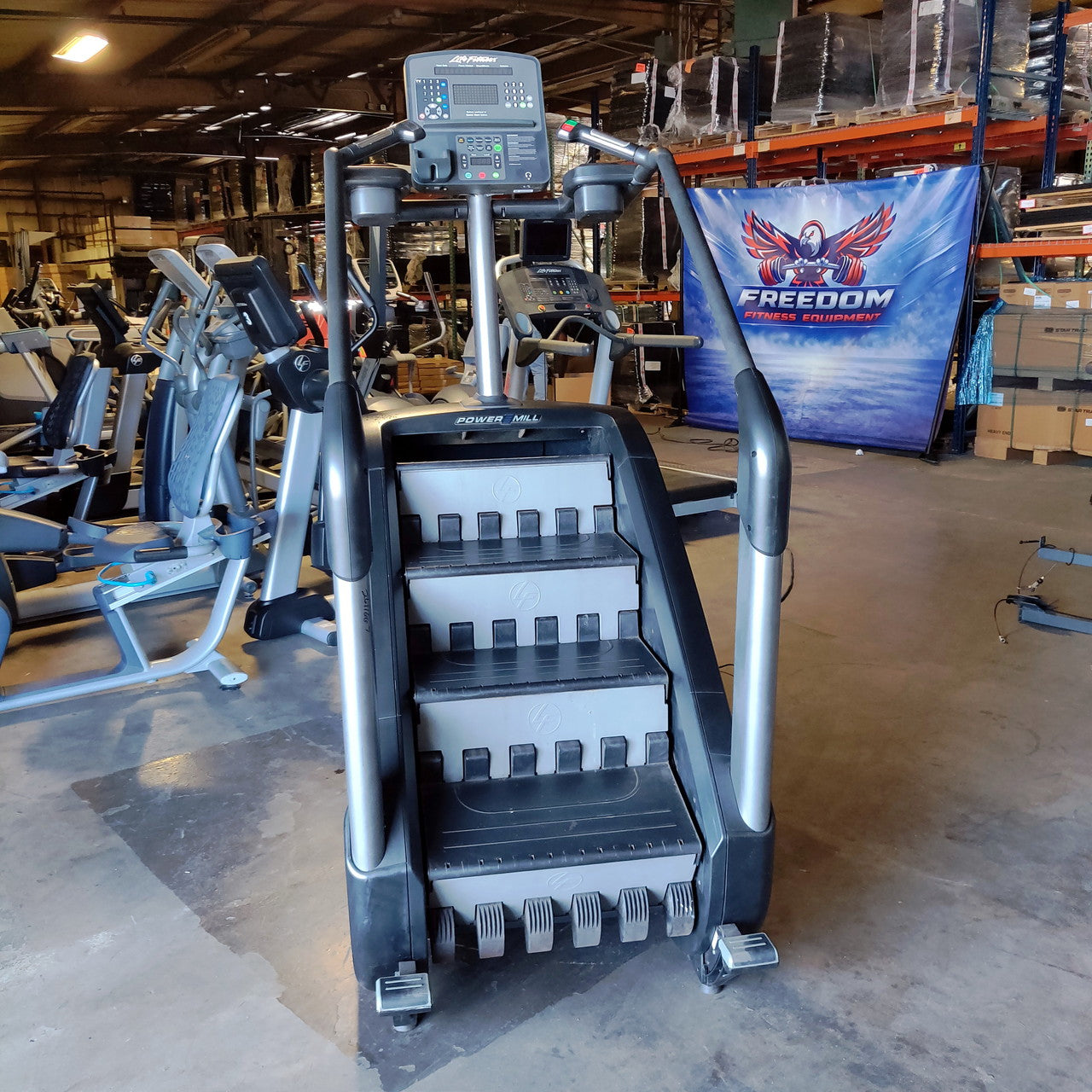 Refurbished Life Fitness PowerMill Integrity Series Climber w/ LCD Console