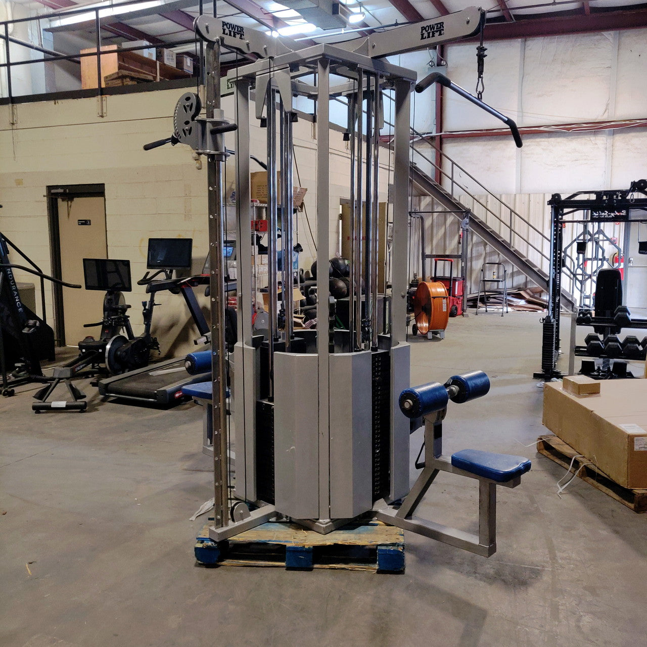 Refurbished PowerLift 4-Stack MultiStation Lat Pulldown Functional Trainer Tower