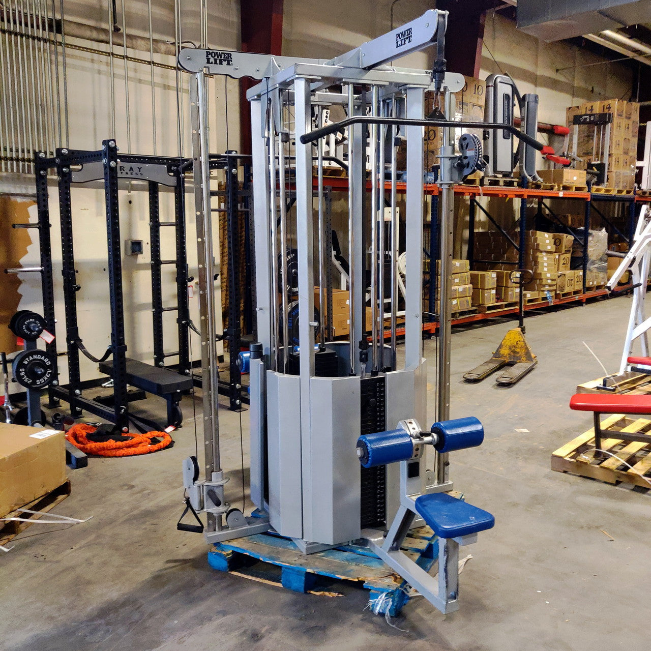 Refurbished PowerLift 4-Stack MultiStation Lat Pulldown Functional Trainer Tower