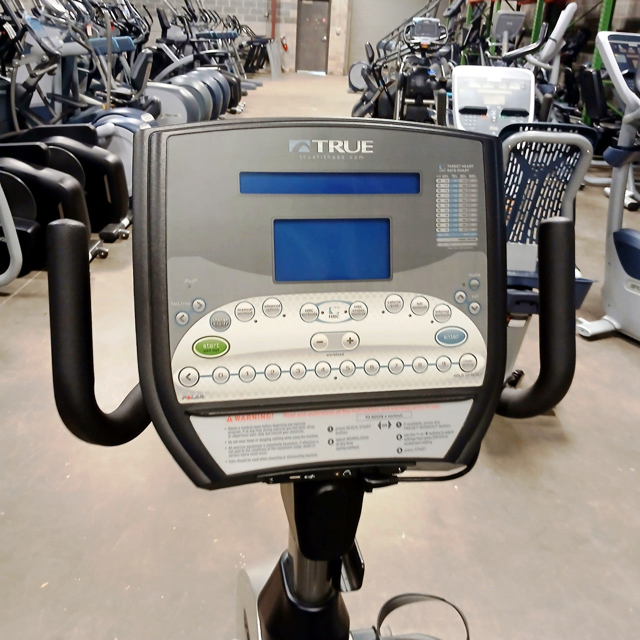 True Fitness CS800 Recumbent Bike w/ 2-Window LCD