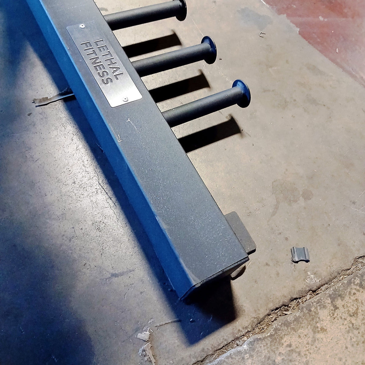 USED Lethal Fitness Half Rack Squat Rack with Band Pegs, Storage