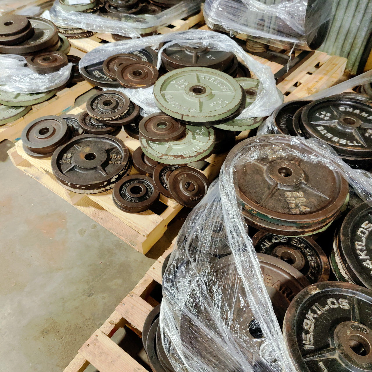 Used Olympic Weight Plates All Sizes 452.5lb