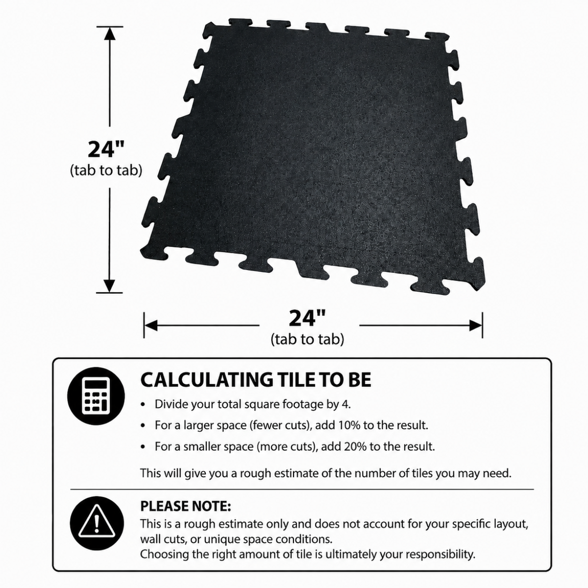 NEW Hammer Clad 3/8" Premium Rubber Floor Tiles and Interlocking Gym Tile Flooring
